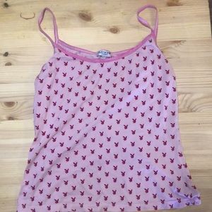 Pink vintage playboy bunny tank top